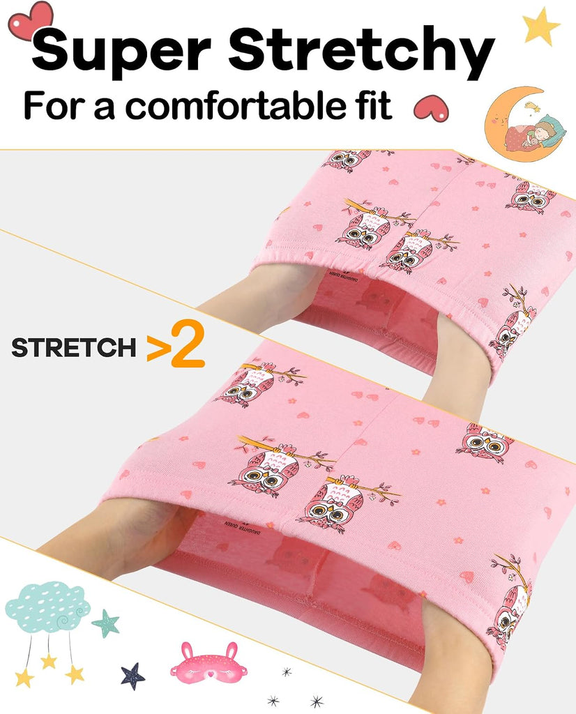 Girls 4 Pieces Cotton Pajamas Months