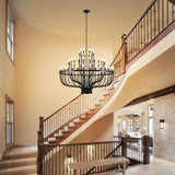 Extra Large Chandeliers for High Ceilings, Black Wagon Wheel Chandelier 72 Light 60In, Farmhouse Large Foyer Chandelier 3-Tier for Foye Entryway Staircase Living Dining Room A109-B0DSVQ5FDP