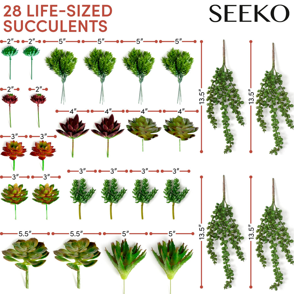 Plants Artificial Unpotted - 28 Pack Fake Plants Set