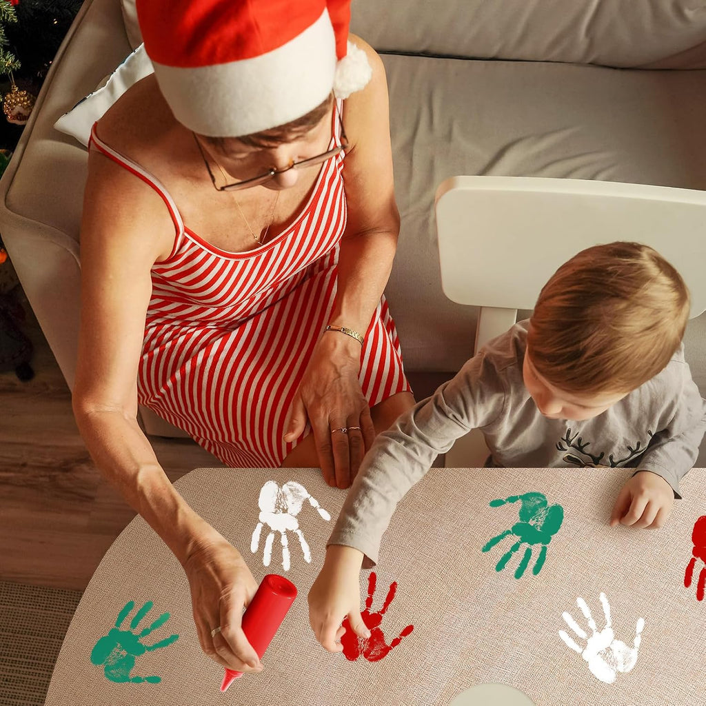 Handprint Christmas Tree Skirt Set, 48 Inches