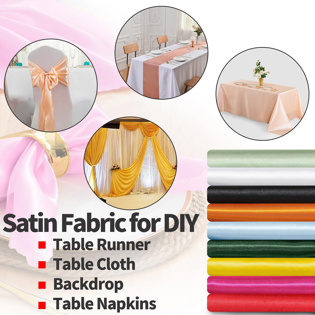 Gold Satin Fabric, 55" Wide, 2 Yards