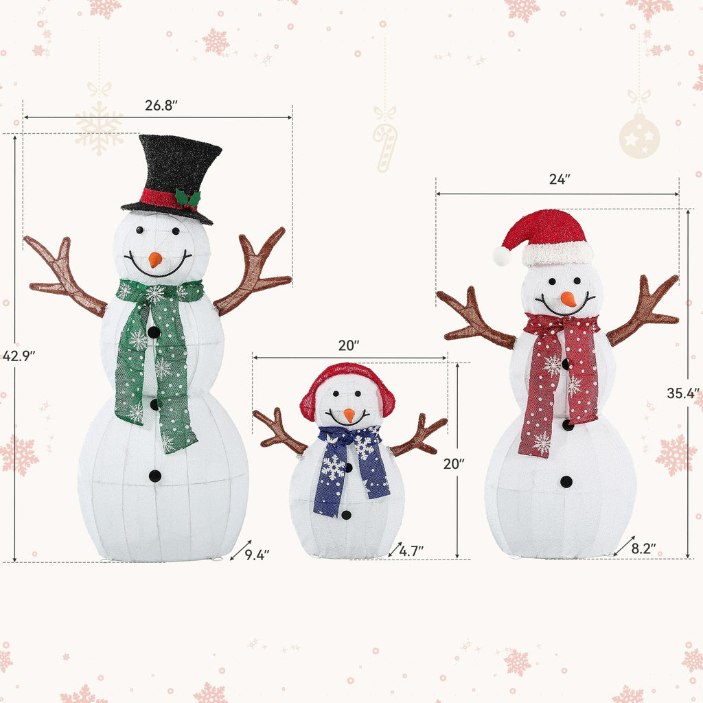 43" Snowman Lighted Outdoor Christmas Decorations