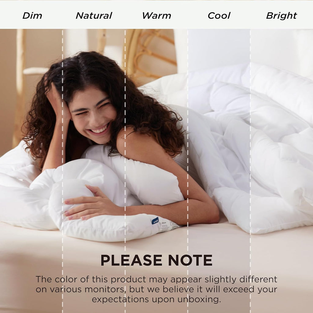 Comforter Duvet Insert - Quilted Comforters King, All Season Duvet, GentleSoft Down Alternative Bedding Blanket