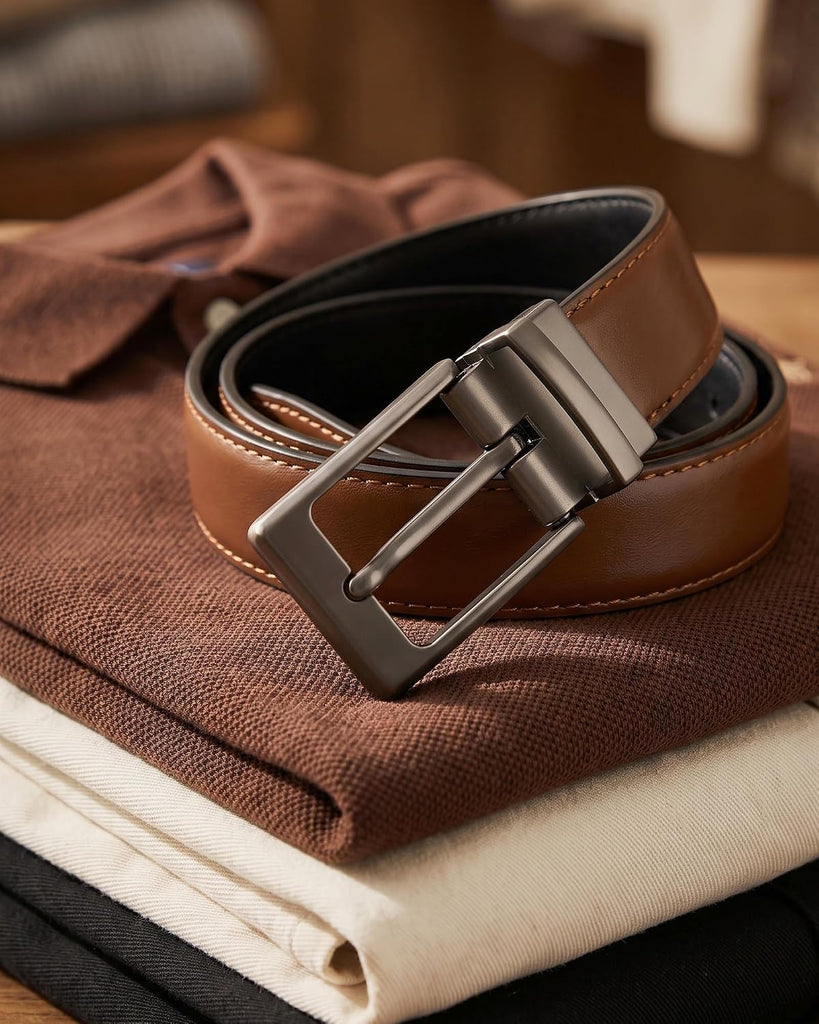 1" Boys Reversible Dress Belt 1 Piece - Leather Belt for Kids