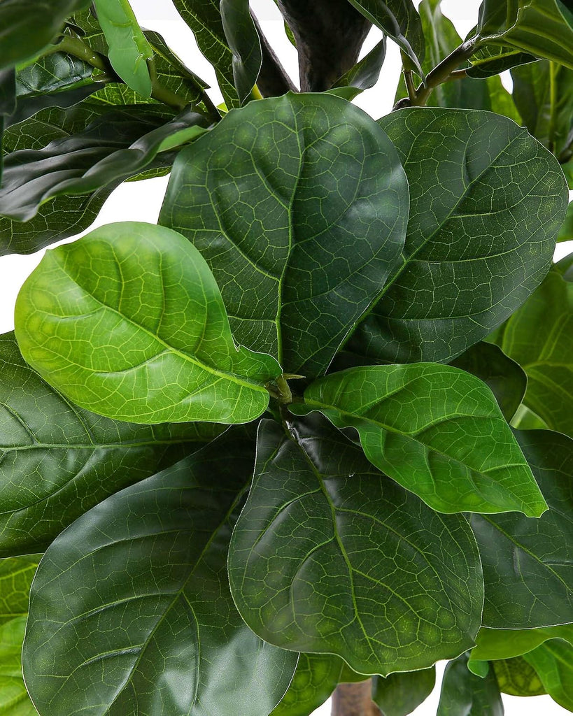 Fiddle Leaf Fig Tree 7ft Tall Artificial Tree in Plastic Pot Fake Ficus Lyrata Plants with 184 Decorative Fiddle