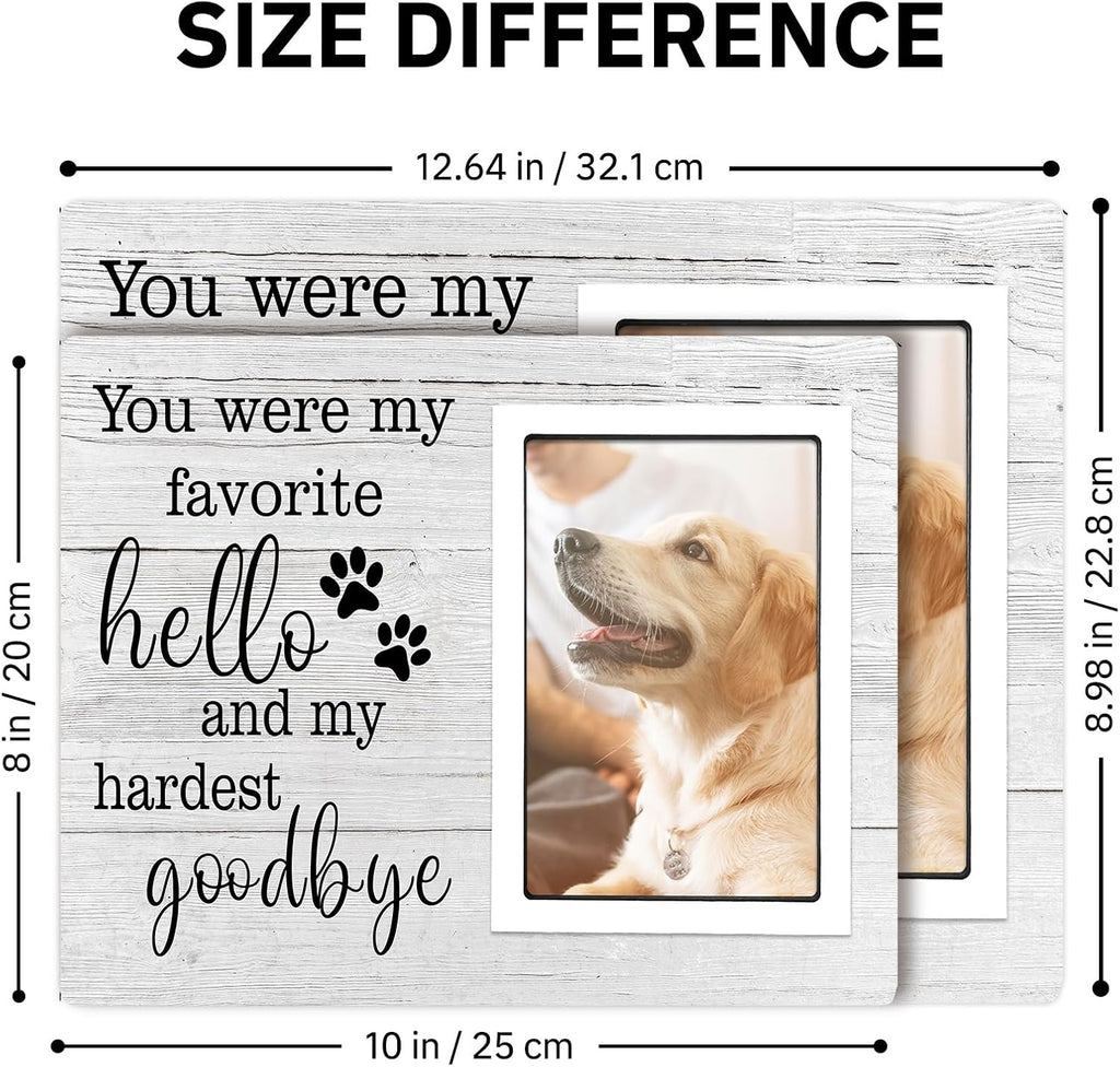 Dog Memorial Gifts for Loss of Dog, Pet Memorial Frame Fits 5x7