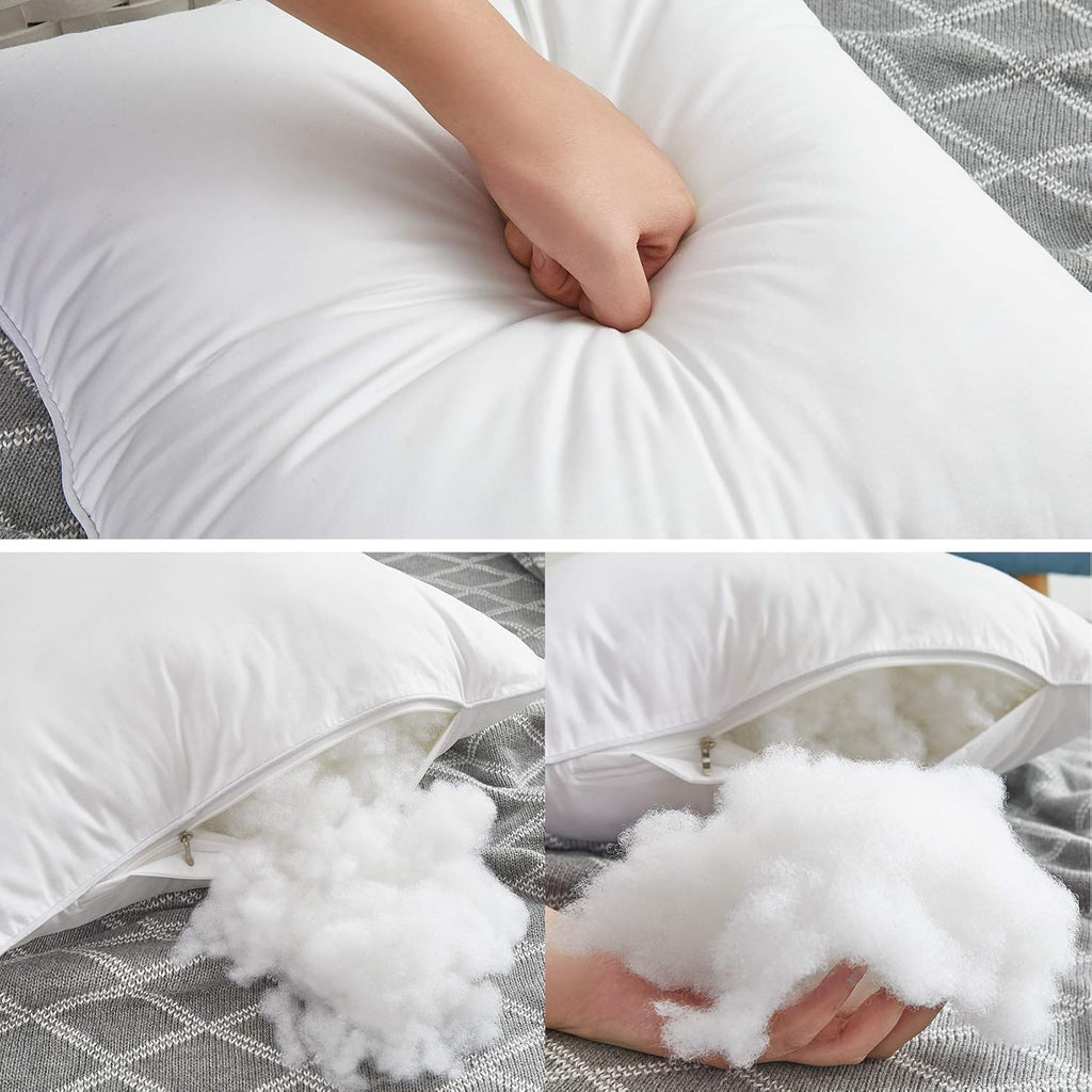 20 x 20 Throw Pillow Inserts () with 100% Cotton Cover - 20 Inch Square Interior Decorative Sofa Pillow - Set of 2