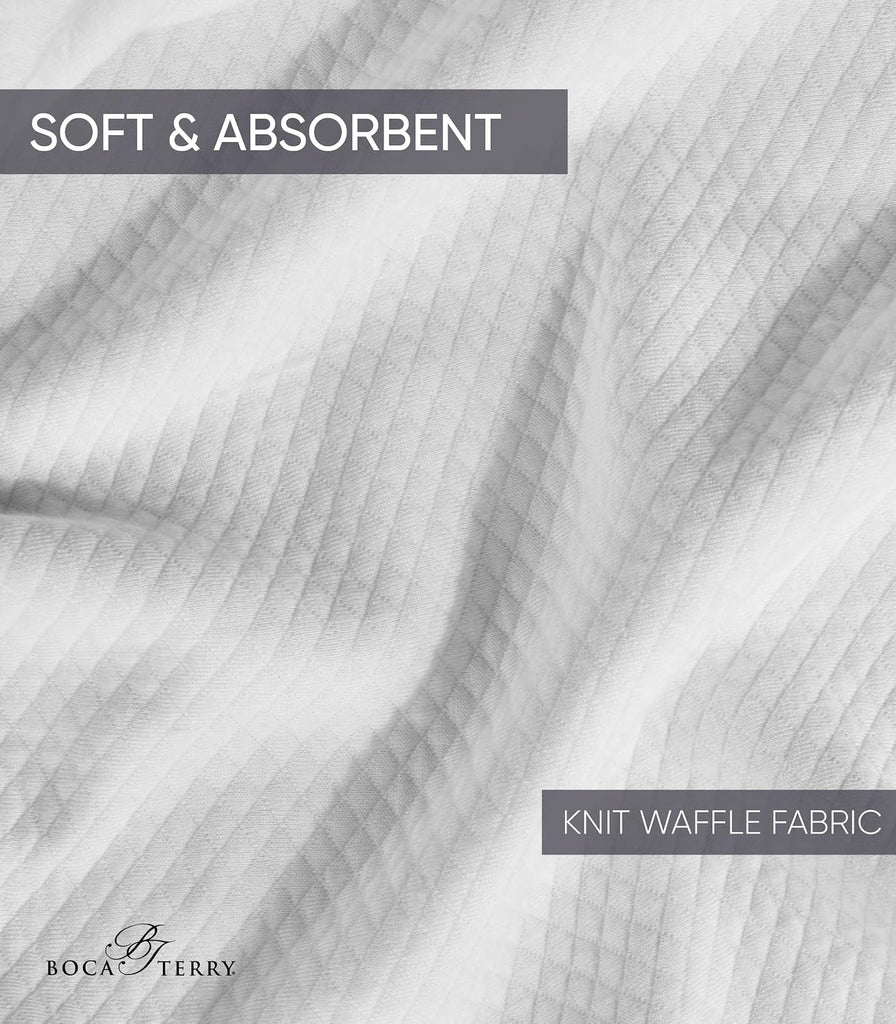 Terry Men's Soft Waffle Robe, Long Hotel Bathrobe, Spa Bath Robes | Soft, luxury knit bathrobe for men