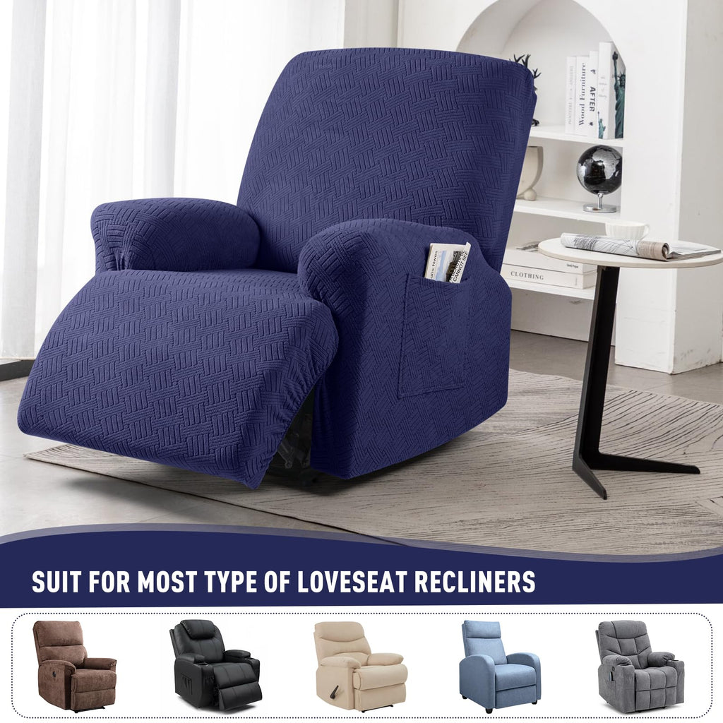 Oversized Recliner Chair Covers, Reclining Cover, Dark Blue