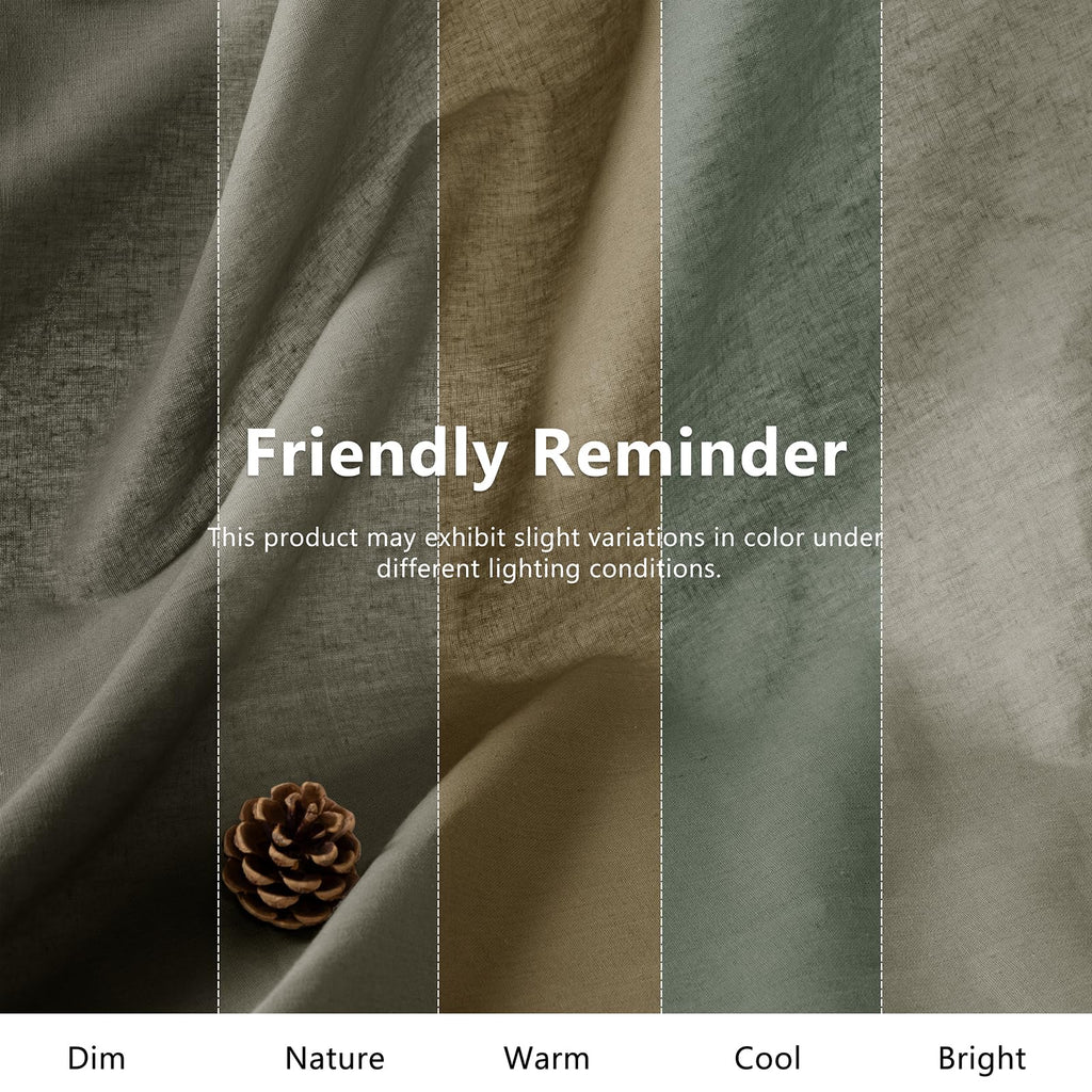 Linen Linen Cotton Fabric 1 Yard 61" Wide, Linen Cotton Blend