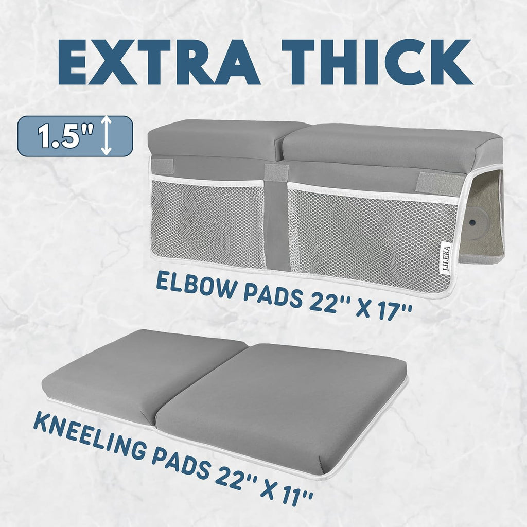 Bath Kneeler and Elbow Rest Pad Set, 1. Inch Non-Slip Pads
