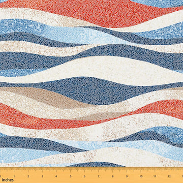 Ocean Fabric, Abstract Sea Wave Upholstery Fabric By The Yard