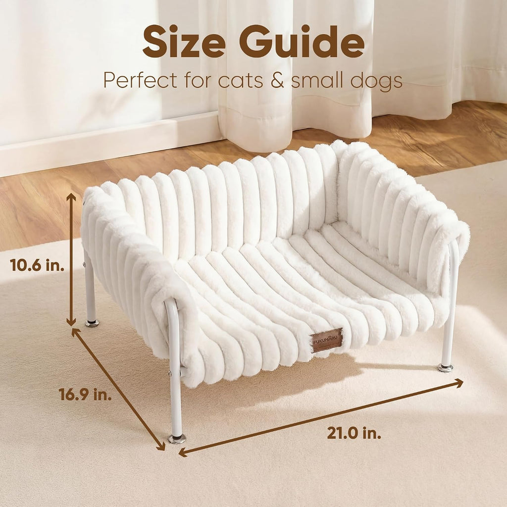 Raised Cat Bed, Elevated Cat Bed for Indoor Cats, Cat Hammock Bed