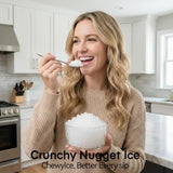 Nugget Ice Maker Countertop, Portable Ice Makers Machine with Removable Basket and Scoop, Self-Cleaning, Quiet, 6-Min