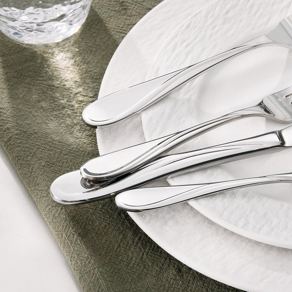 65 Piece Silverware Set with Serving Utensils, Heavy Duty Stainless Steel Flatware Set, Cutlery Set Kitchen Restaurant