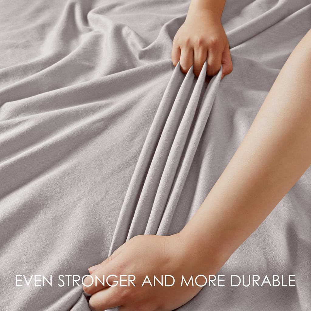 100% French Linen Sheets Queen Size Bed Sheets for Hot Sleepers