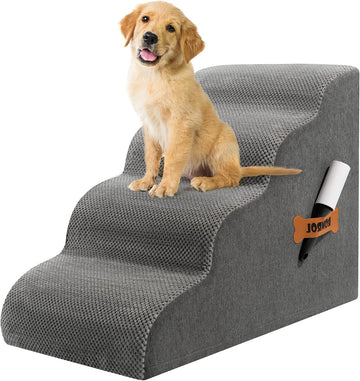 Dog Stairs, Dog Steps Ramp for High Bed and Couch, Dogs Ramp with Durable Non-Slip Waterproof Fabric Cover, Pet