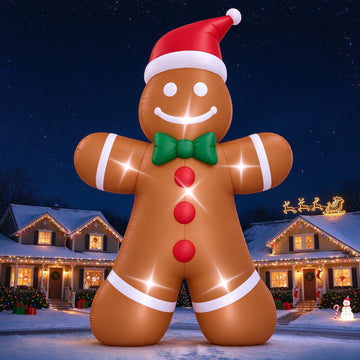 20FT Christmas Giant Inflatable Outdoor Decorations Blow Up Gingerbread Man