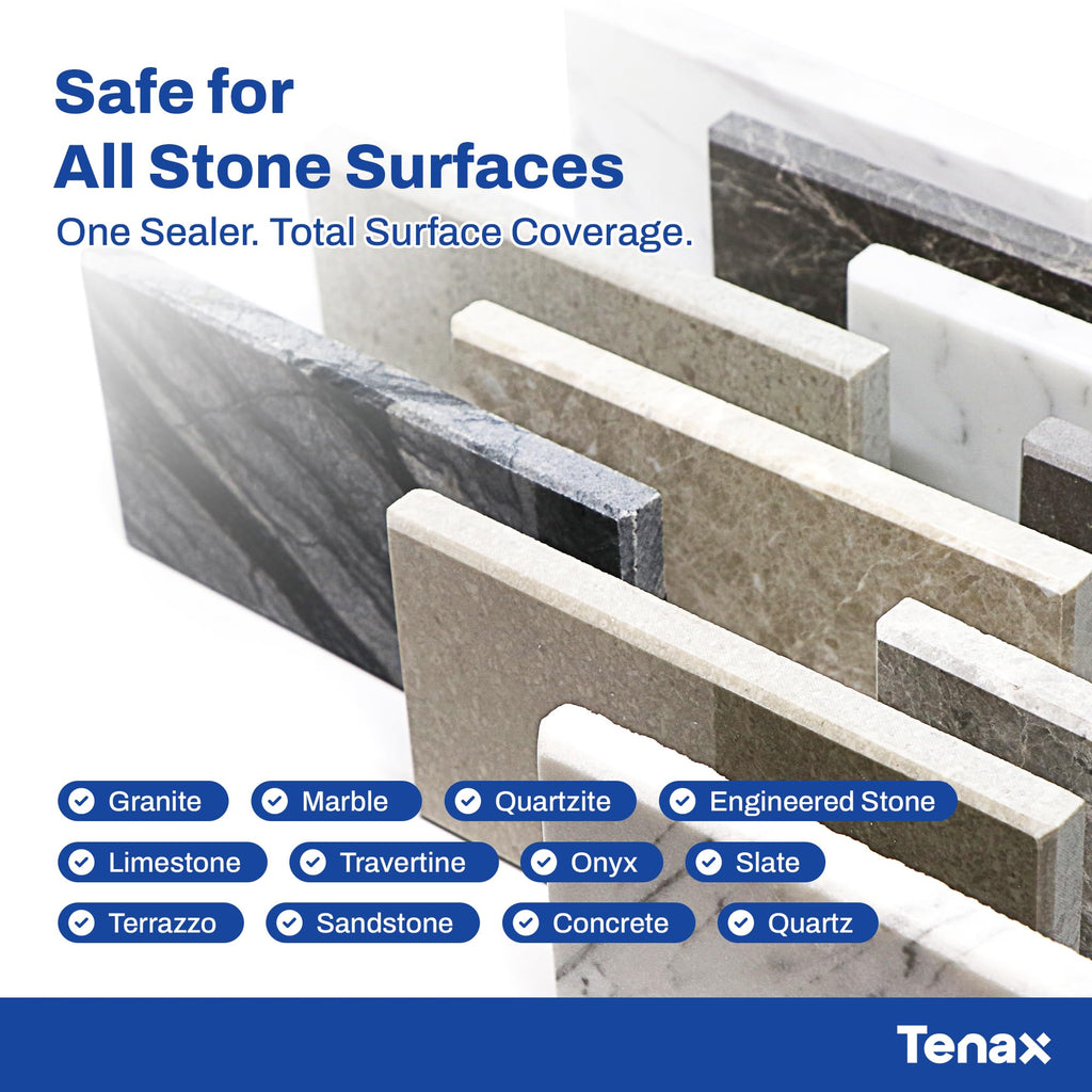 Hydrex Stone Sealer - Professional Penetrating Sealer for Granite, Marble, Natural Stone & Concrete - Stain & Water