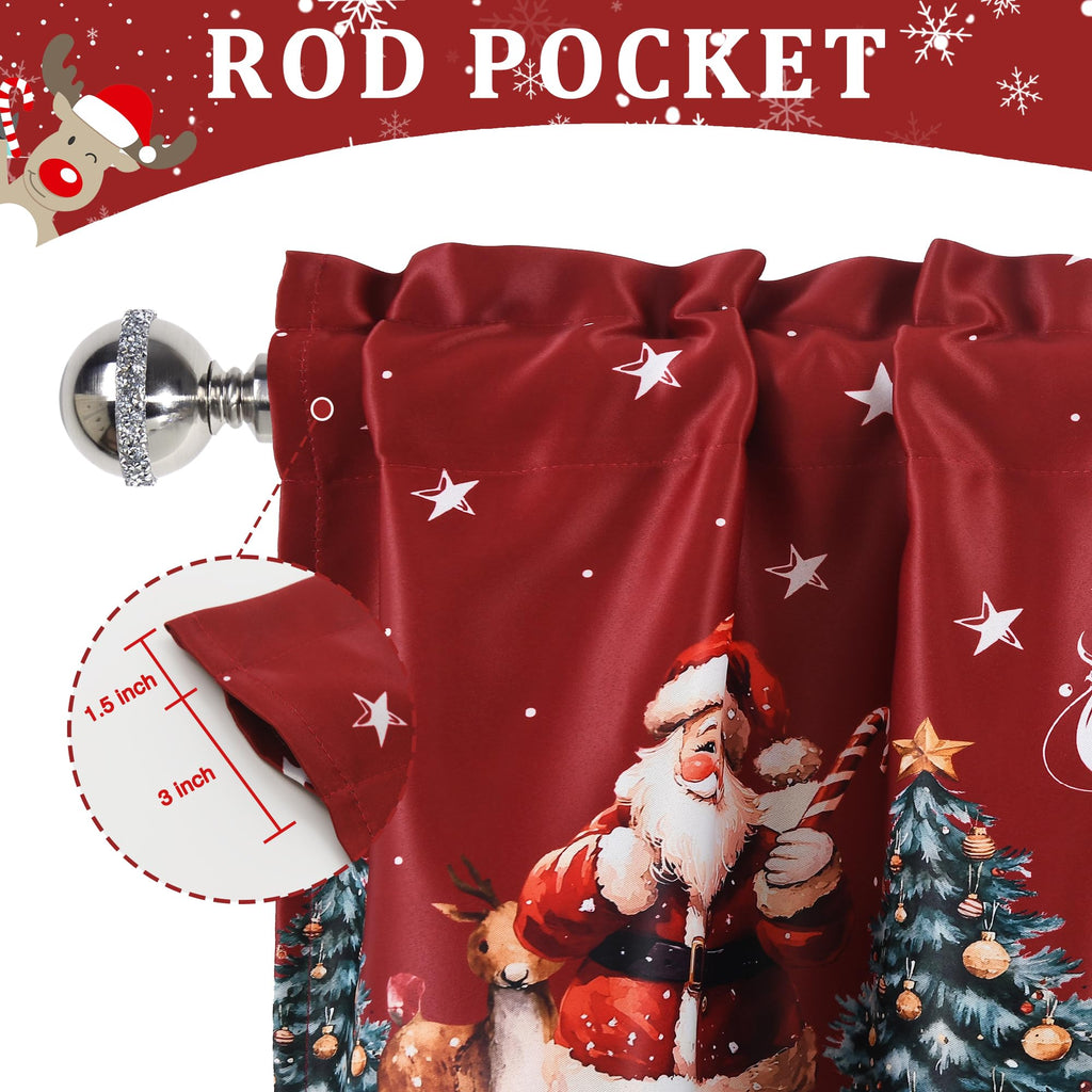 42" W x 18" L Christmas Tree Valance, 1 Panel