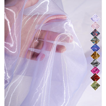 Colorful Water-Glow Gradient Organza, Iridescent Organza Fabric, Suitable for DIY Clothing, Skirts, Sewing