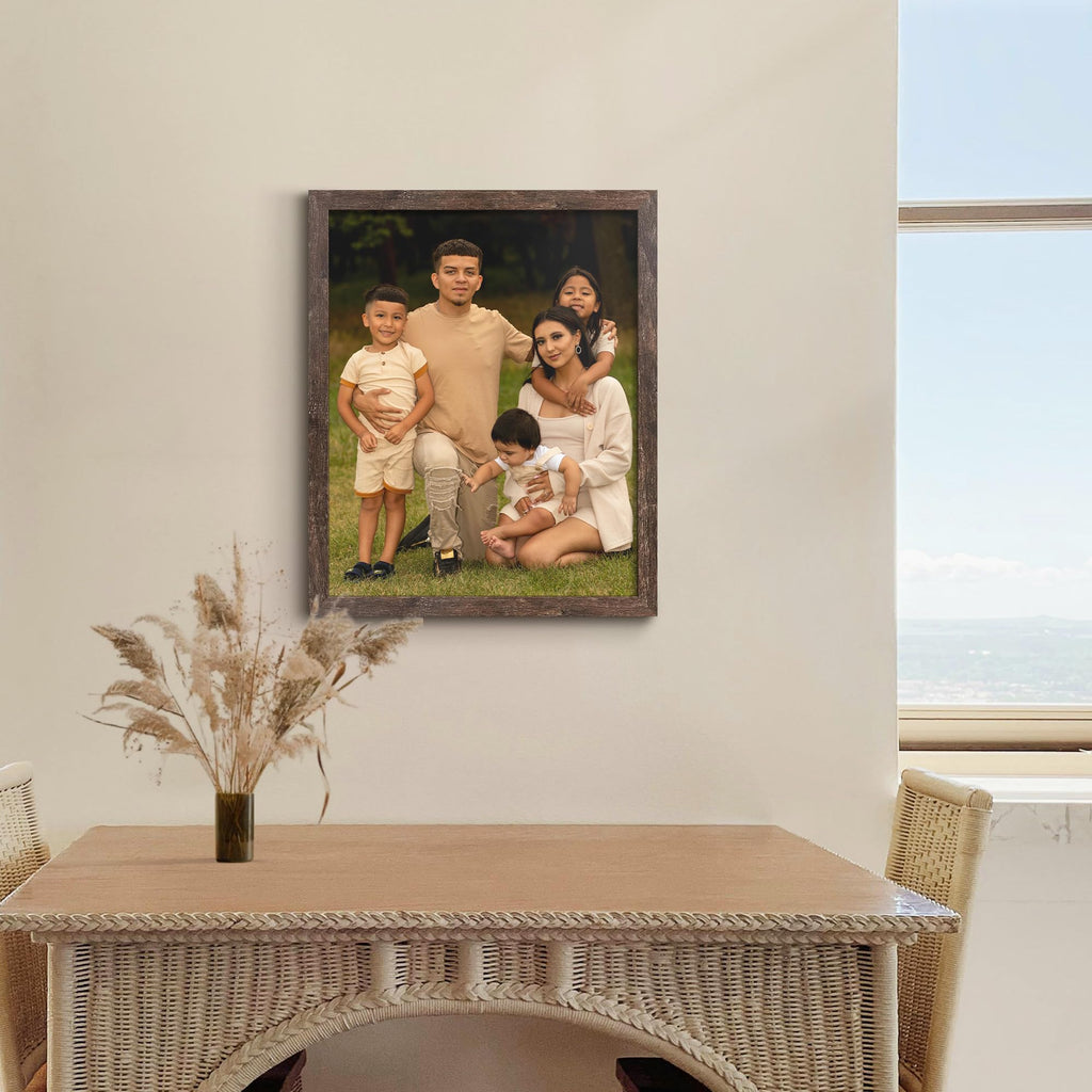 16x20 Picture Frame, Rustic Brown Poster Frame, Wall Mount, 1 Pack