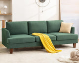 Mid Century Modern Couches for Living Room, 89" Comfy Green Couch Sofa with 3-Seater Deep Seats, Upholstered Sofas