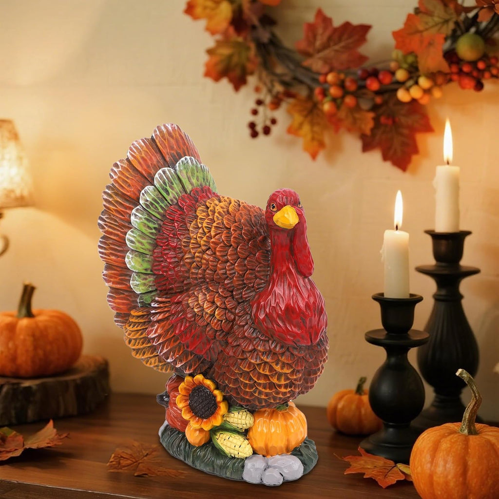 Thanksgiving Turkey Decorations Indoor Resin Figurines Table Decor