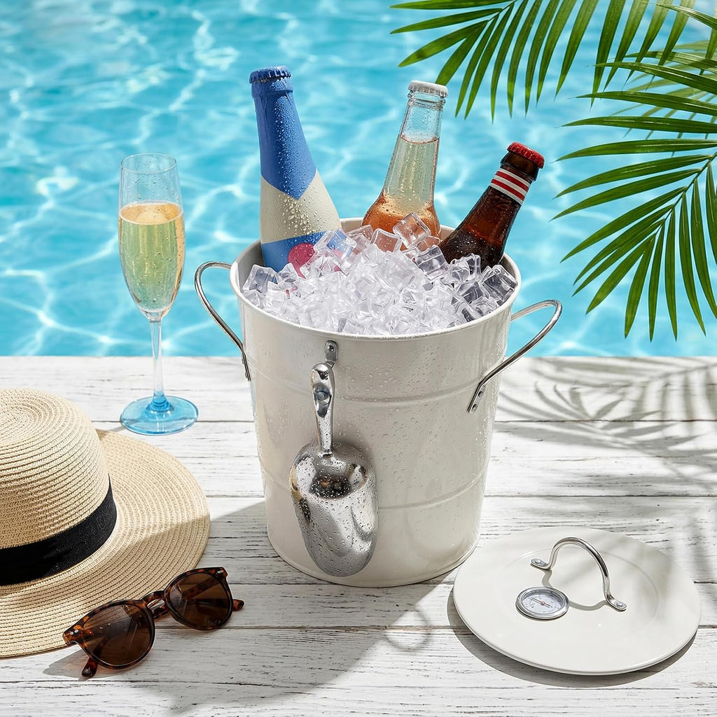 4L Ice Bucket with Lid, Double Wall Insulated Wine Bucket