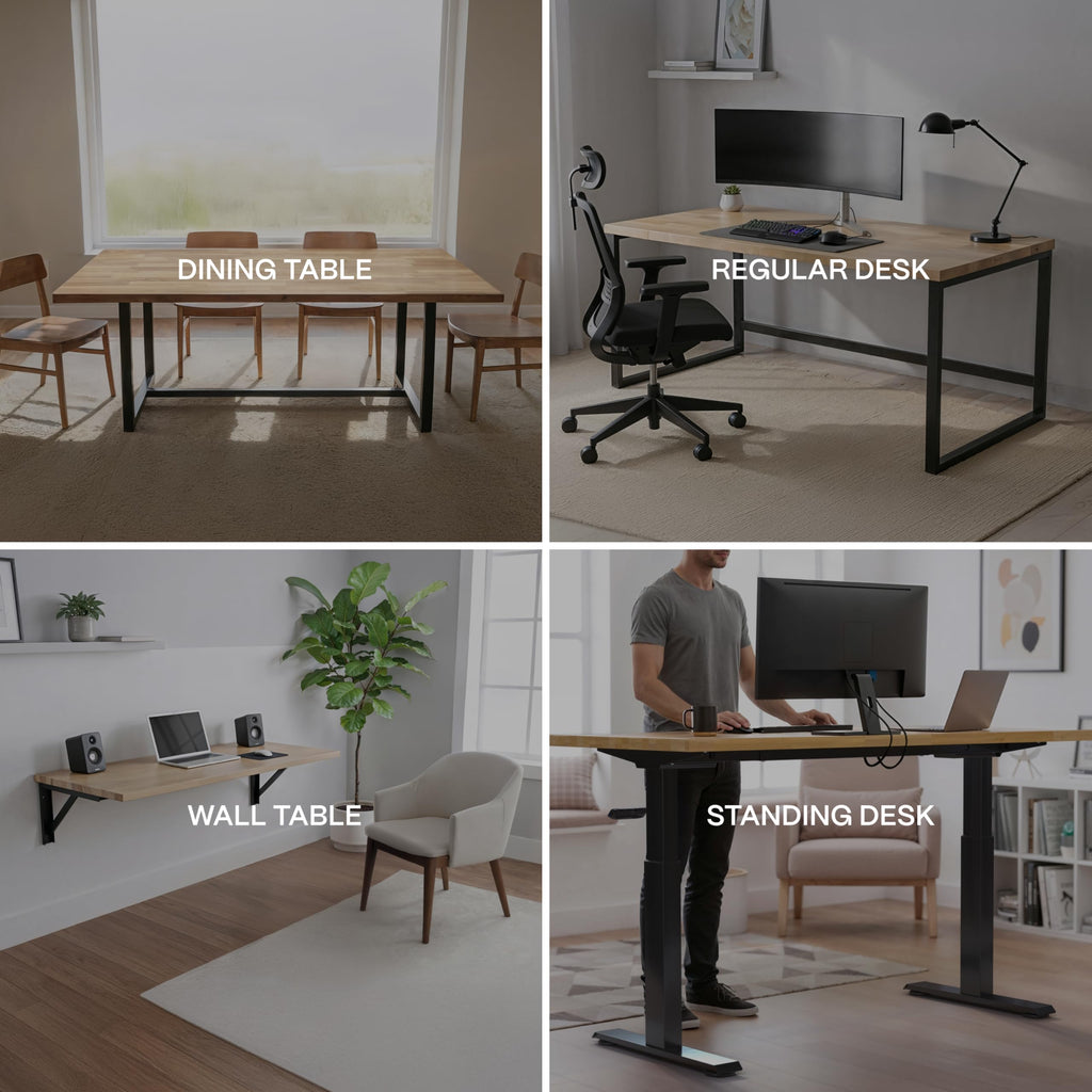 Solid Wood Desk Table Top - Pre-Finished 1.2" Thick Tabletop - Universal Fit for Standing Desks, Countertops &