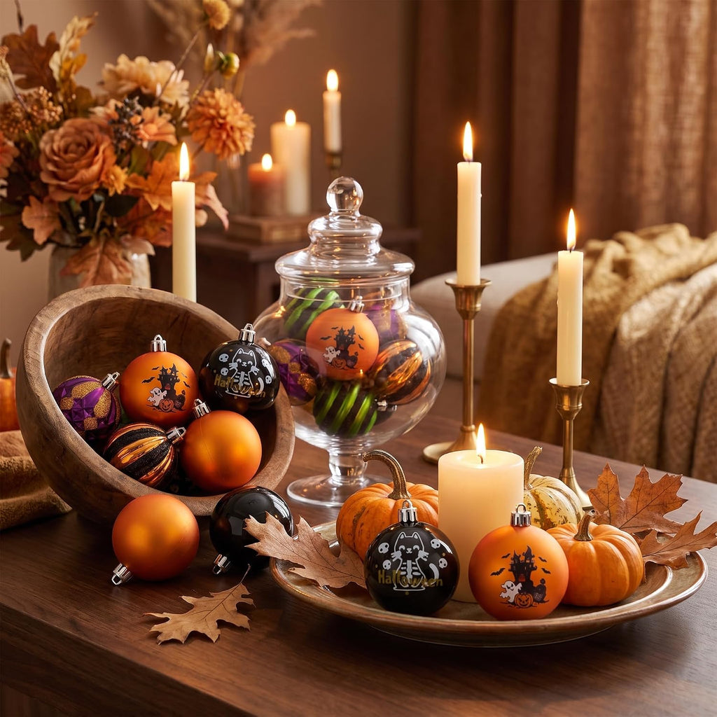Halloween Ornaments Tree Decorations Indoor 2 Inch - Set of 16