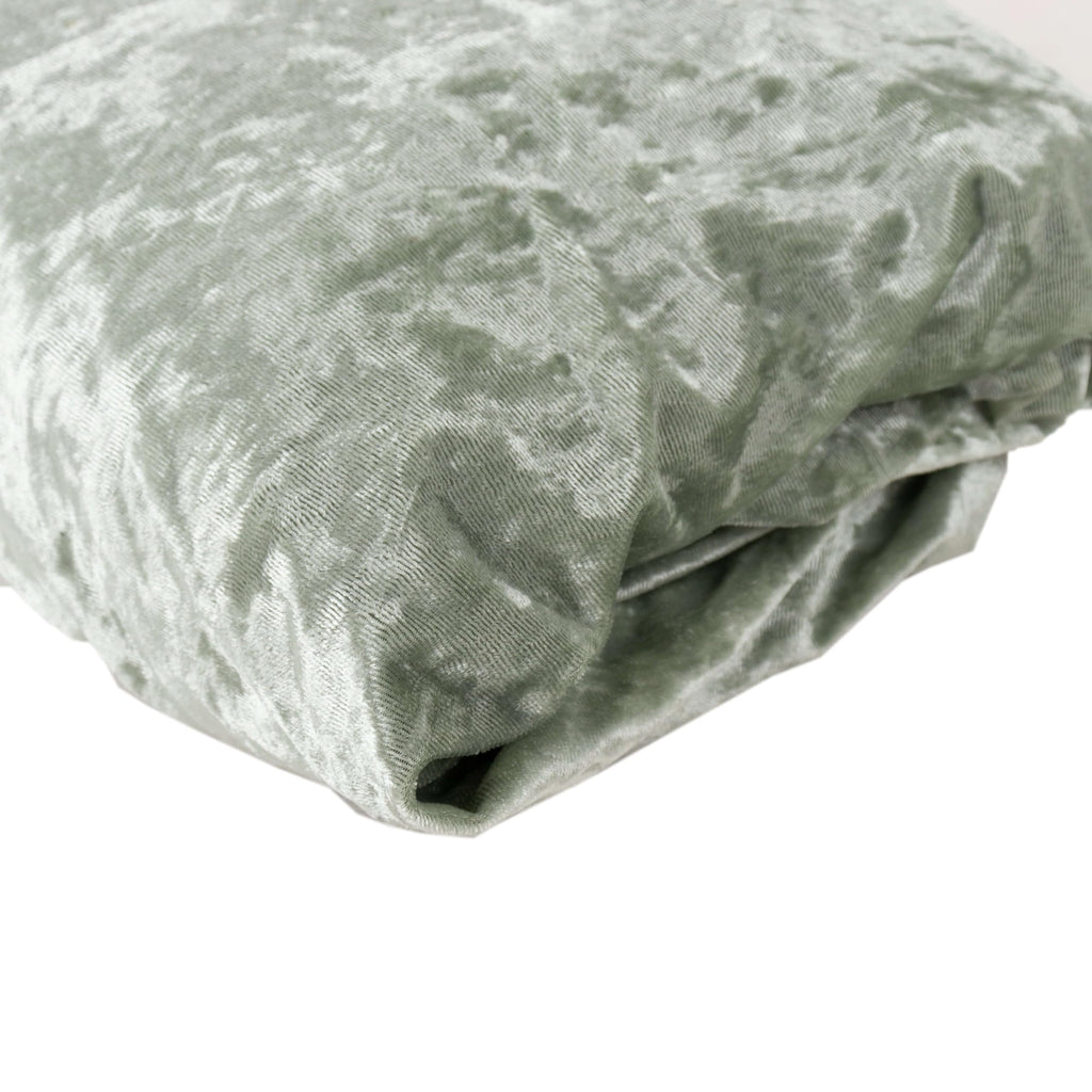 Sage Green Crushed Velvet Fabric Bolt, DIY Craft Fabric Roll - 65" x5 Yards