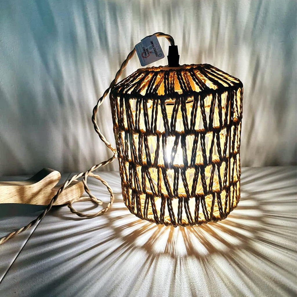 Frideko Plug in Wall Sconces Set of Two Hand Woven Lamp with Cord Rattan Lights Farmhouse Sconce Mounted Light Boho