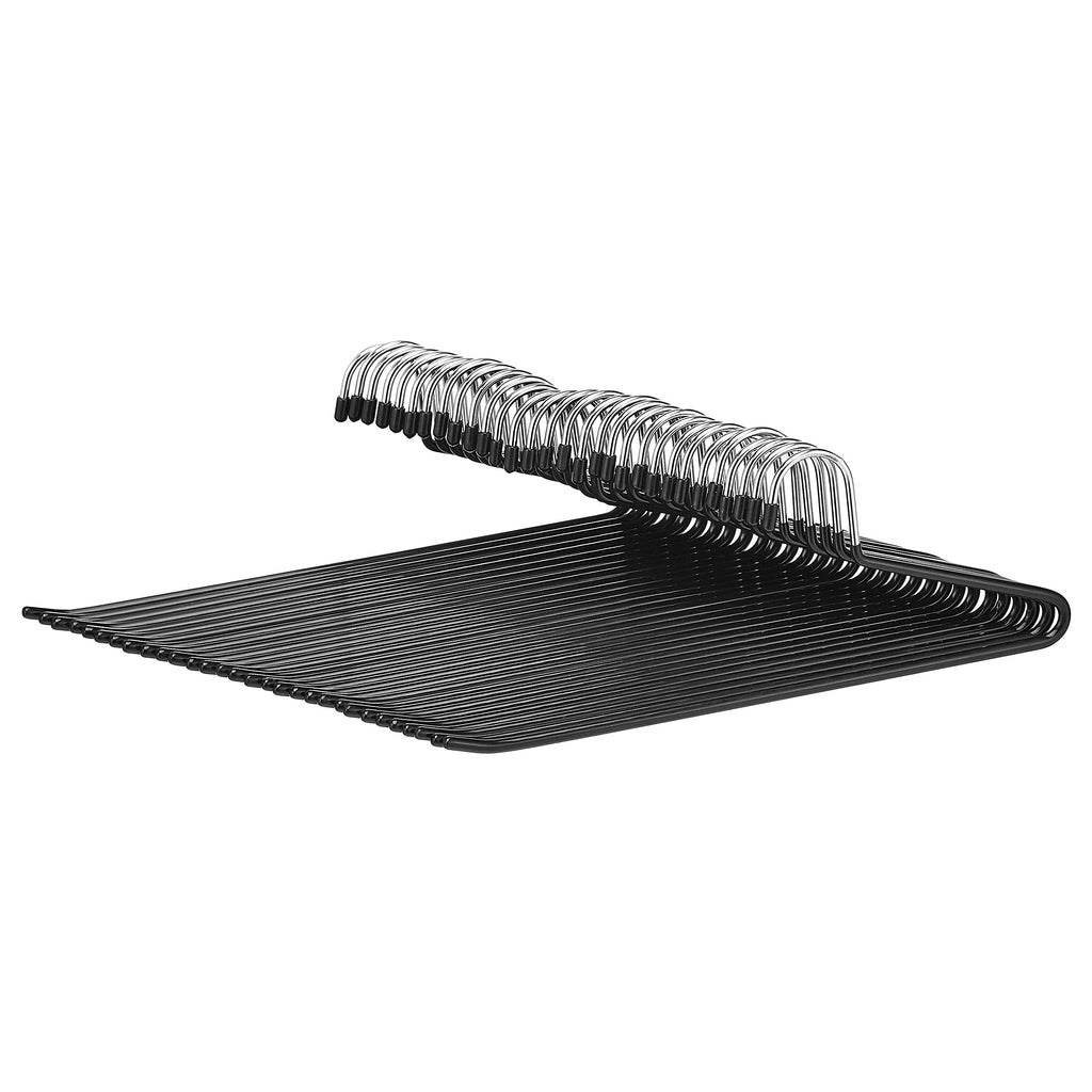 Basics Non-Slip Trouser/Slack Hangers, Pants Closet Organizer with Easy Slide Design, Metal with Rubber Coating