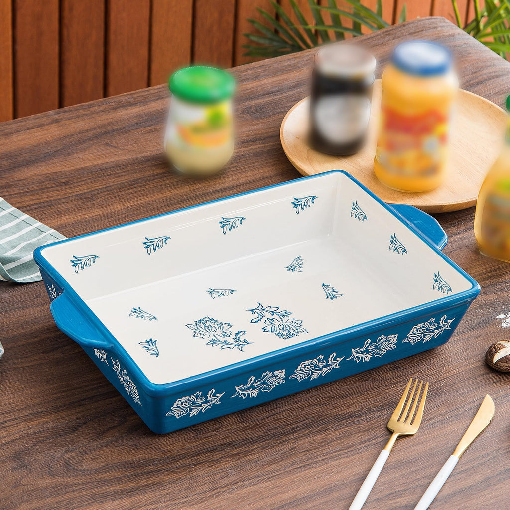 Ceramic Baking Dish Set - 13x9 Lasagna Pan & Casserole Dish