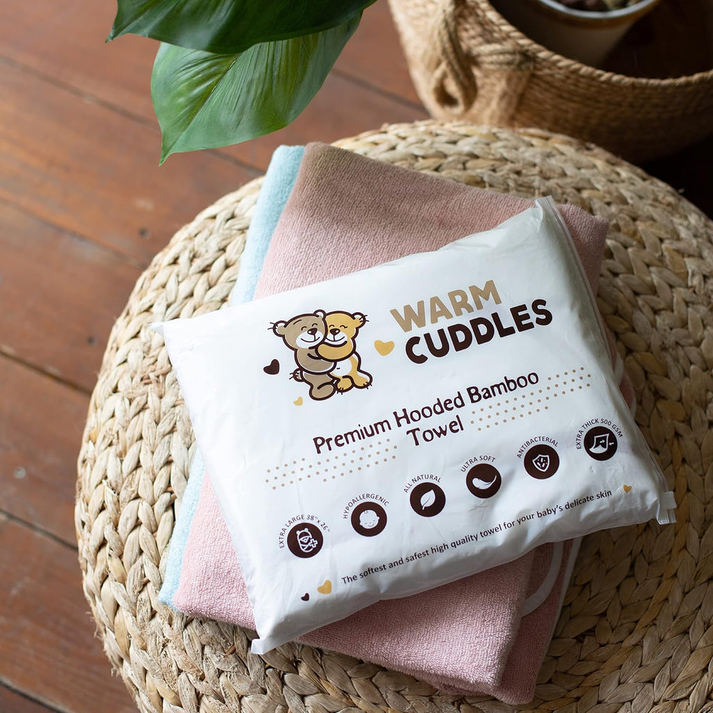 Premium Baby Bath Towel - Rayon Made from Bamboo Hooded Baby Towels - Newborn Baby Towel with Hood - Large Hooded