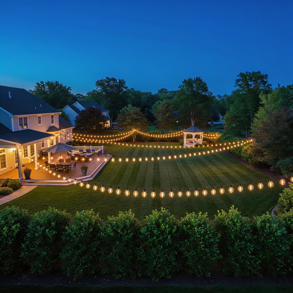 300 FT Outdoor String Lights, Waterproof Outside Patio Light 156 Bulbs