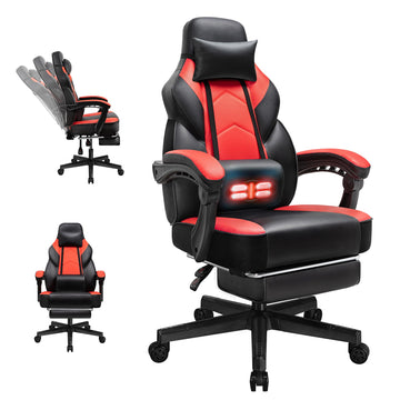 Gaming Chairs for Adults, Computer Chair with Footrest, High Back, Big and Tall Gamer Chair's with Massage Lumbar