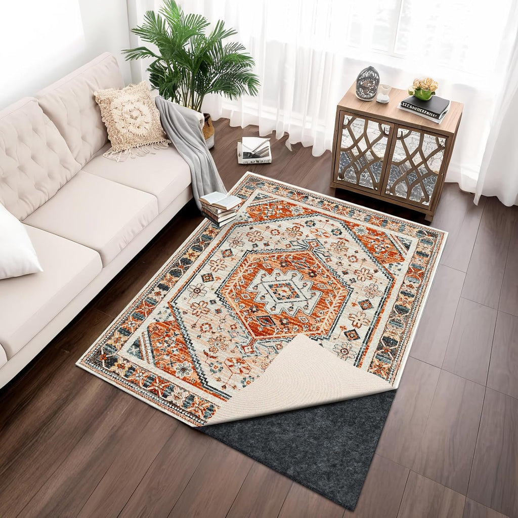 100% Waterproof Rug pad, 5x7 ft Area Rug Non-Slip Rug Pads, Carpet Pads for All Floors and finishes, Felt pad - Set of 35