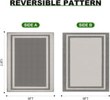 Outdoor Rugs 9x12 Waterproof for Patios Clearance,Large Plastic Straw Mats for Backyard,Porch,Deck,B