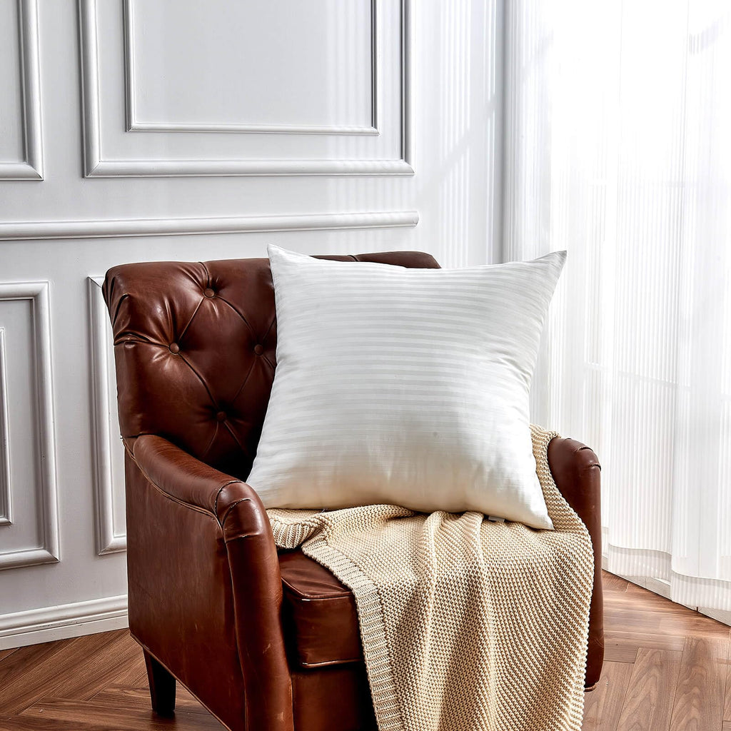 Stripped Pattern Pack of 2 Euro Pillow Inserts 26x26