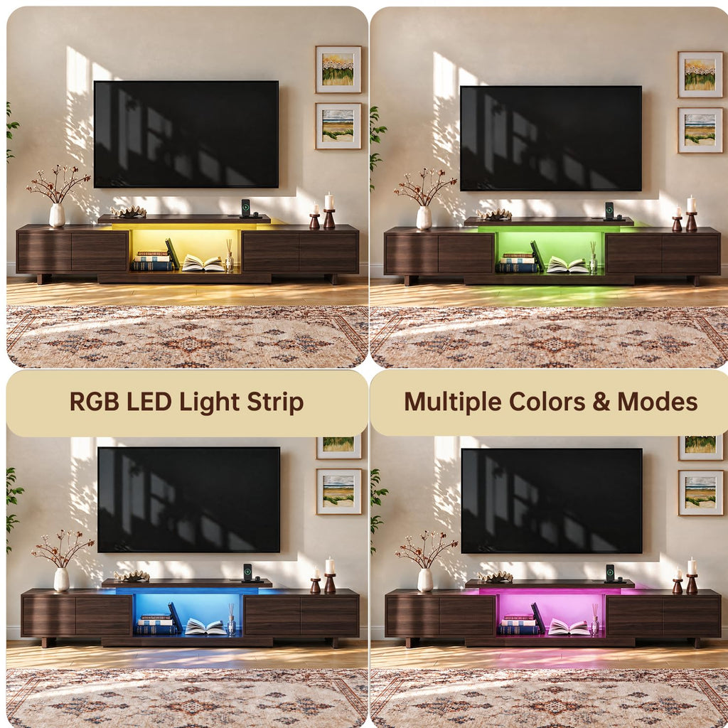 Extendable TV Stand for 65-90 Inch TVs, Adjustable Length 63-94.5"