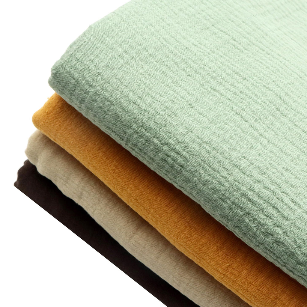 Cotton Double Layers Gauze Fabric by The Yard, 39x53inch Crinkle Fabric, Crafts, Home Décor, Photoshoots, DIY