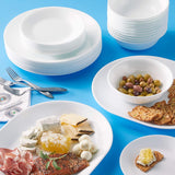 Vitrelle 38-Piece Service for 12 Dinnerware Set, Triple Layer Glass and Chip Resistant