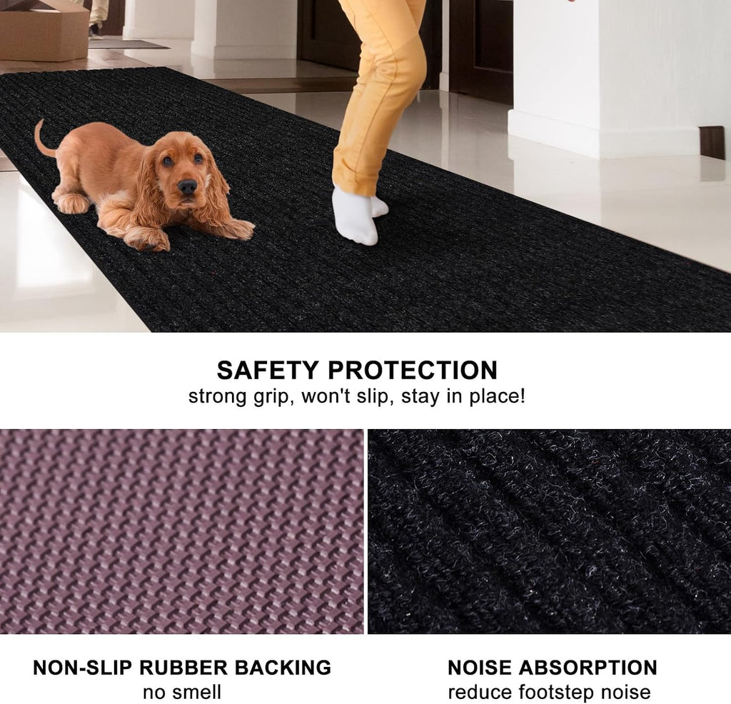 2Ft x 6Ft Outdoor Runner Rug Non Slip Carpet Runner Rubber Backing