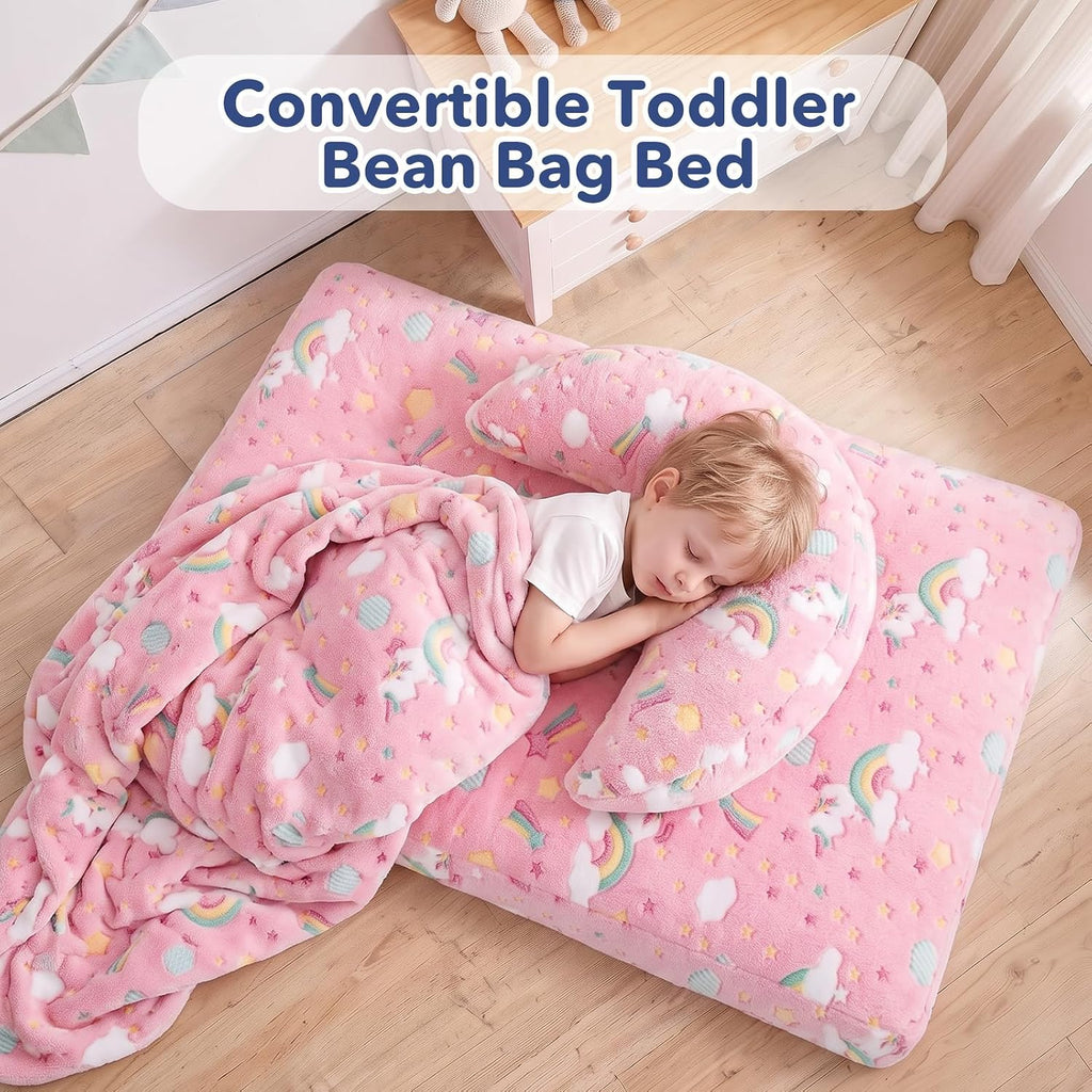 Bean Bag Chairs for Kids, in-1 Unicorn Kids Bean Bag with Back