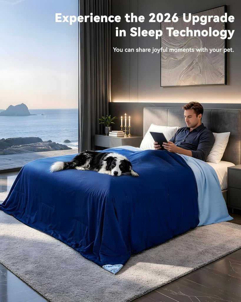 Cooling Blankets for Hot Sleepers PCM Technology Cold Comforter Q-Max >0.48 Summer Comforters Machine Washable Twin