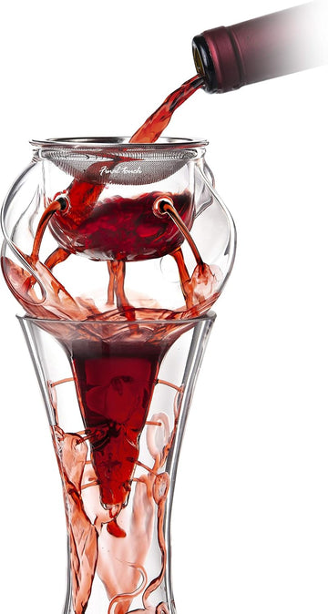Conundrum 3-Phase Glass Wine Decanter Aerator & Filter
