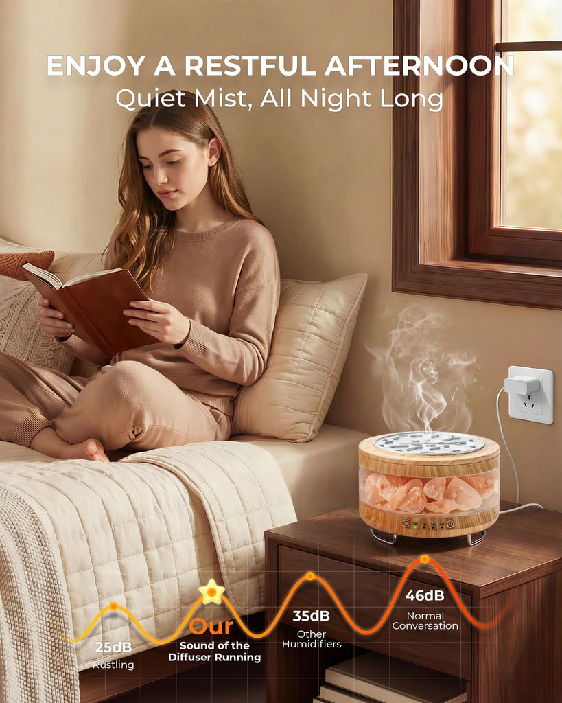 Essential Oil Diffuser with Himalayan Salt Lamp, Scent Diffusers