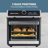 Air Fryer Oven 15-Quart Capacity with Digital Controls Easy-View Door and 16 Cooking Presets, Includes Eight Cooking